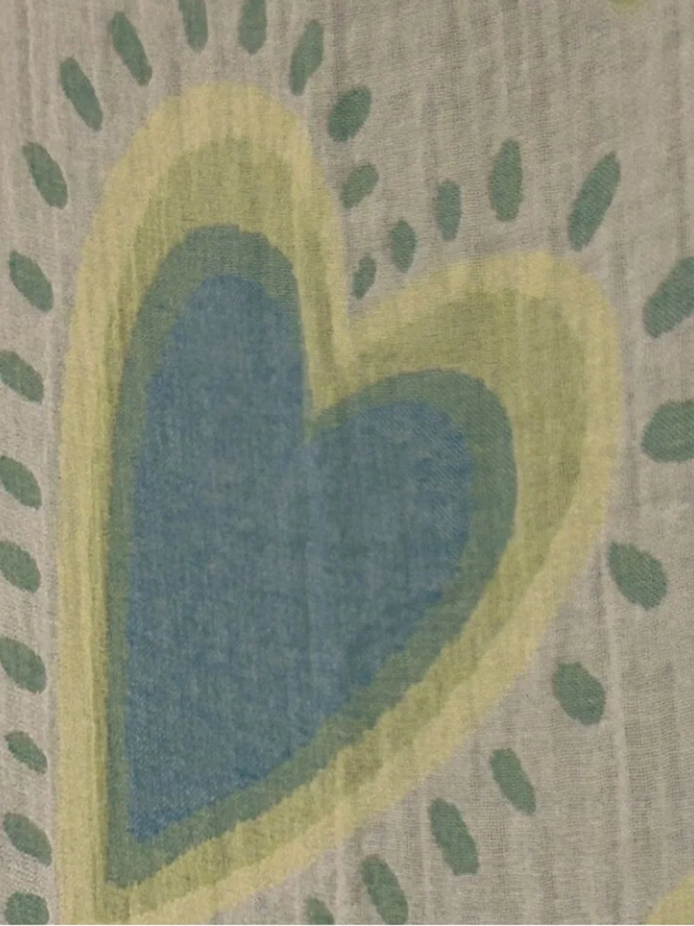 Heart Patterned Throw Blanket Green and Blue Last Available Best Seller New NWT